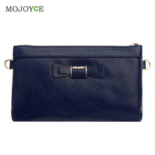 Fasion Cute Bow Women Bag Mini Leather Handbag Zipper Envelope Bag Clutch Women Messenger Bag Satchel Purse Bolsa Feminina ELY