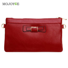Fasion Cute Bow Women Bag Mini Leather Handbag Zipper Envelope Bag Clutch Women Messenger Bag Satchel Purse Bolsa Feminina ELY