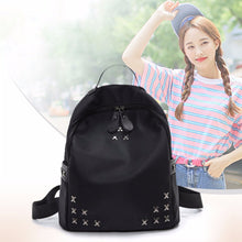 Fasion Nylon Women Bag Rivet Backpack Women School Bags for Teenagers Mochila Feminina Mochilas Mujer Black Backpacks ELY