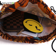 Fasion Pop Canvas Pulling Rope Drawstring Backpack Environmental Shopping Bag Ethnic Graffiti Backpack Mochila School Bagpack ELY