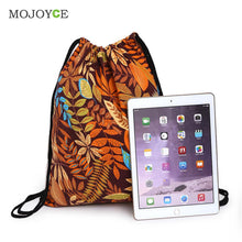 Fasion Pop Canvas Pulling Rope Drawstring Backpack Environmental Shopping Bag Ethnic Graffiti Backpack Mochila School Bagpack ELY