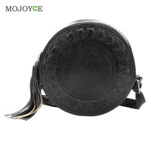 Fasion Round Women Bag Mini Tassels Circle Shoulder Bolsas Crossbody Bolsa Feminina Women Messenger Bags Women Leather Handbags ELY