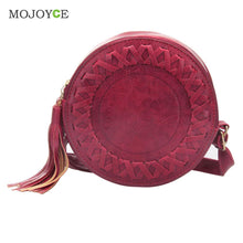 Fasion Round Women Bag Mini Tassels Circle Shoulder Bolsas Crossbody Bolsa Feminina Women Messenger Bags Women Leather Handbags ELY