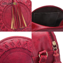 Fasion Round Women Bag Mini Tassels Circle Shoulder Bolsas Crossbody Bolsa Feminina Women Messenger Bags Women Leather Handbags ELY
