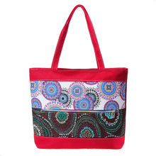 Fasion Women Ethnic Shoppers Bag Women's Shoulder Messenger Bag Handbag Pleuche Stripes and Checks Print Shoulder Bag 1STL ELY