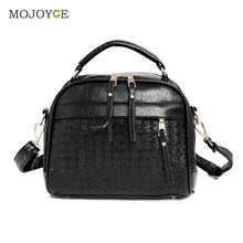 Fasion Women Leather Handbag Women Bag Knitting Shoulder Crossbody Bag Women Messenger Bags Clutch Bolsa Feminina sac a main ELY