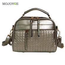 Fasion Women Leather Handbag Women Bag Knitting Shoulder Crossbody Bag Women Messenger Bags Clutch Bolsa Feminina sac a main ELY