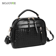 Fasion Women Leather Handbag Women Bag Knitting Shoulder Crossbody Bag Women Messenger Bags Clutch Bolsa Feminina sac a main ELY