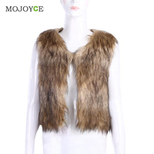 Faux Fur Waistcoat Short Vest Gilet Jacket Coat Sleeveless Outwear Women Imitational Fur Gilet Plus Size Femme Ladies Vests ELY