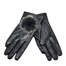 Warm Touch Screen Gloves Rabbit Hair Ball Simulation Skin PO Glove Hair Ball Thickened Warm Cold Windproof Gloves ELY