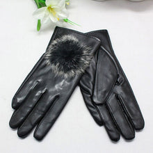 Warm Touch Screen Gloves Rabbit Hair Ball Simulation Skin PO Glove Hair Ball Thickened Warm Cold Windproof Gloves ELY