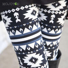 Fitness Geometry Print Leggings Women Stretchy Fitness Legging Casual Slim Skinny Pencil Pants Fitness Feminino ELY