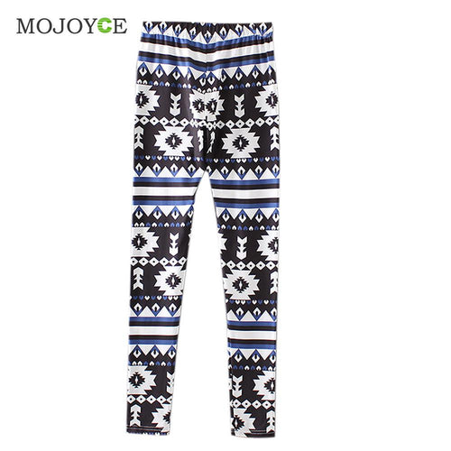 Fitness Geometry Print Leggings Women Stretchy Fitness Legging Casual Slim Skinny Pencil Pants Fitness Feminino ELY