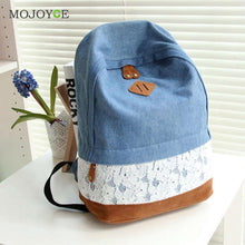 Floral Lace Decor Canvas Backpack Women Bag School Bag For Teenagers Travel Satchel Back Pack Schoolbag Bagpack Mochila Feminina ELY