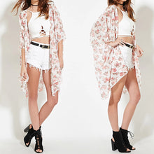 Floral Print Cardigan Women Tops Chiffon Batwing Kimono Cardigan Blusas Kimono Women Blouses Blusa Feminino Shirt Women 1STL ELY