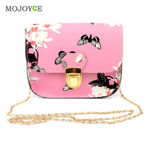 Floral Print Women Leather Handbags Chains Shoulder Crossbody Bag Women Bag Satchel Tote Women Messenger Bags Bolsa Feminina ELY