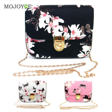 Floral Print Women Leather Handbags Chains Shoulder Crossbody Bag Women Bag Satchel Tote Women Messenger Bags Bolsa Feminina ELY