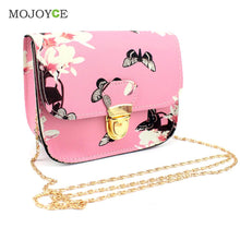 Floral Print Women Leather Handbags Chains Shoulder Crossbody Bag Women Bag Satchel Tote Women Messenger Bags Bolsa Feminina ELY