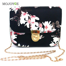 Floral Print Women Leather Handbags Chains Shoulder Crossbody Bag Women Bag Satchel Tote Women Messenger Bags Bolsa Feminina ELY