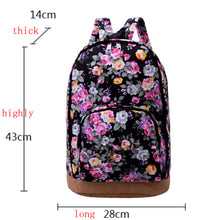 Floral Printing Backpack Women Preppy Style School Bags Women Rucksack Travel Satchel Bags Mochila Feminina Canvas Backpack ELY
