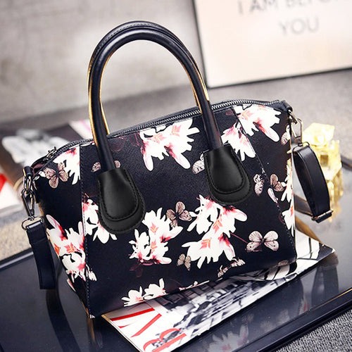 Floral Printing Bag Women Handbags PU Leather Messenger Bags Women Handbag Tote Bags Crossbody Bag Satchel Bolsa Feminina ELY
