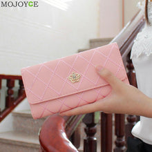 Foldable Lady Women Leather Wallet Long Card Holder Case Purse Handbag Slim Lady Casual Day Clutch Coin Pocket Purse ELY