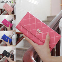 Foldable Lady Women Leather Wallet Long Card Holder Case Purse Handbag Slim Lady Casual Day Clutch Coin Pocket Purse ELY