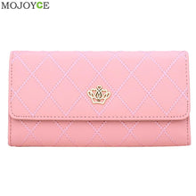 Foldable Lady Women Leather Wallet Long Card Holder Case Purse Handbag Slim Lady Casual Day Clutch Coin Pocket Purse ELY