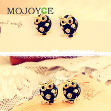 Forest Doctor Vintage Rhinestone Owl Earring Stud 1STL ELY