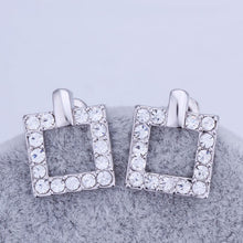 18K GP Gold Plated Jewelry Earring Fine Nickel Free Tin Alloy Rhinestone Crystal Stud Earrings SMTPE351 ELY