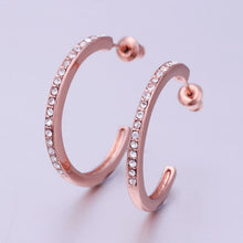 18K GP Gold Plated Jewelry Earring Fine Nickel Free Tin Alloy Rhinestone Czech Stud Earrings SMTPE378 ELY