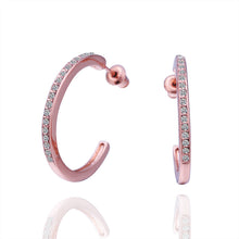 18K GP Gold Plated Jewelry Earring Fine Nickel Free Tin Alloy Rhinestone Czech Stud Earrings SMTPE378 ELY