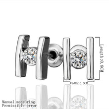 18K GP Gold Plated Jewelry Earring Fine Nickel Free Tin Alloy Rhinestone Czech Stud Earrings SMTPE376 ELY