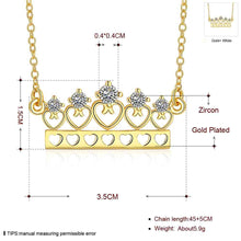 Lovely 18K Gold Plating women necklace Imperial crown perfume women jewelry display SKGN129 ELY