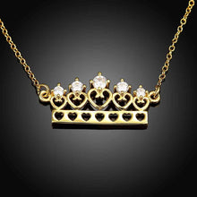 Lovely 18K Gold Plating women necklace Imperial crown perfume women jewelry display SKGN129 ELY
