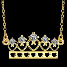 Lovely 18K Gold Plating women necklace Imperial crown perfume women jewelry display SKGN129 ELY