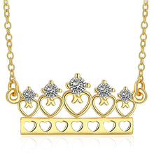 Lovely 18K Gold Plating women necklace Imperial crown perfume women jewelry display SKGN129 ELY