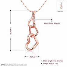 Lovely Austrian Crystal collar necklace Three heart is hollow bisuteria ELY