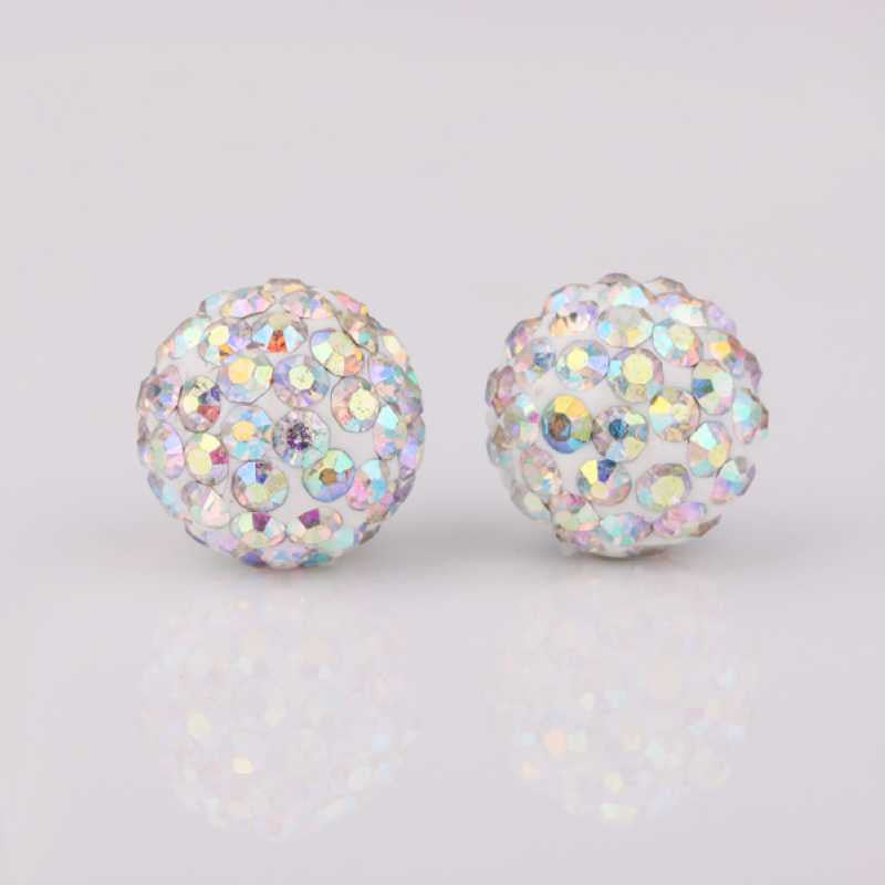 Lovely Shamballa earings crystal ball stud cufflinks prices in euros ELY