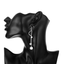 Lovely silver earings jewelry Twisted Beads drop brincos de festa bijoux 276 ELY