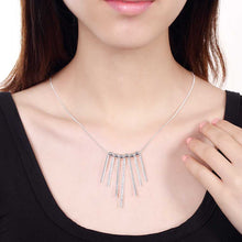 Lovely silver plated necklace men Sever Column choker bone ELY