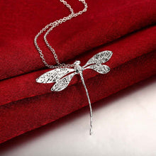 Lovely silver plated pendants Long Dragonfly maxi colar diy ELY
