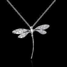 Lovely silver plated pendants Long Dragonfly maxi colar diy ELY