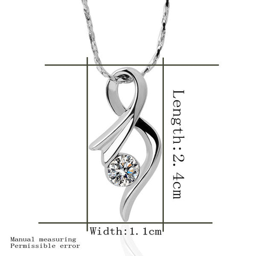 18K Gold Plating women necklace casual pendant colar feminino love ELY