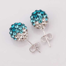Shamballa earings jewelry blue round crystal stud ear cuff bone SBE1 3 ELY