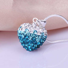 african beads necklaces white blue heart big necklace floating charms ELY