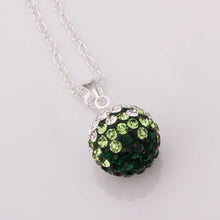 african beads pendant necklace green silver crystal collar wedding jewelry ELY