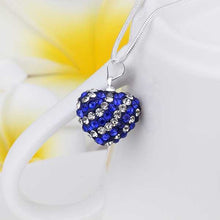 african beads women necklace dark blue heart perfume women wedding ELY