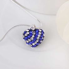 african beads women necklace dark blue heart perfume women wedding ELY