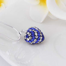 african beads women necklace dark blue heart perfume women wedding ELY